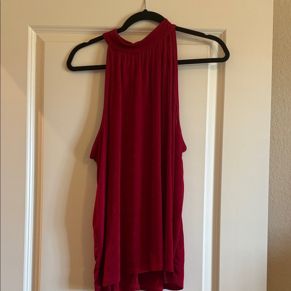 Women's Red Sleeveless Tank Top